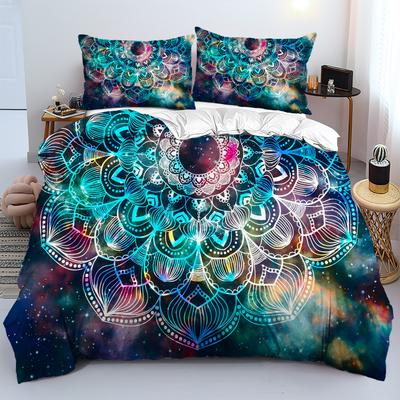 Psychedelic Boho Pattern 3D Print Duvet Cover Fashion Bohemian Style Luxury Bedding Set Soft Comfortable Quilt Cover Pillowcase