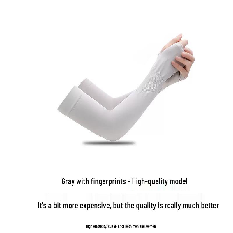 Unisex Anti-UV Cooling Arm Sleeves for Summer Cycling & Driving - Breathable Ice Silk