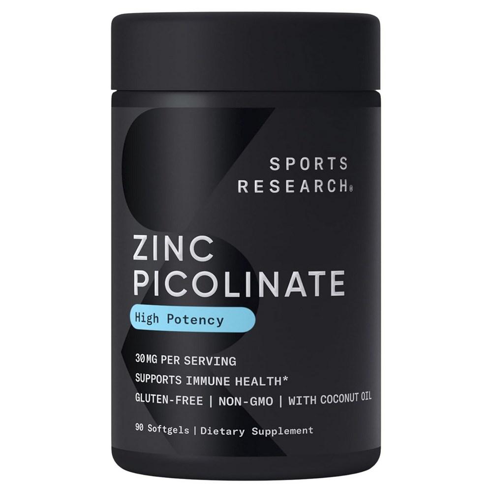 Sports Research Zinc Picolinate 30mg Softgels 90 Tablets 1 pcs