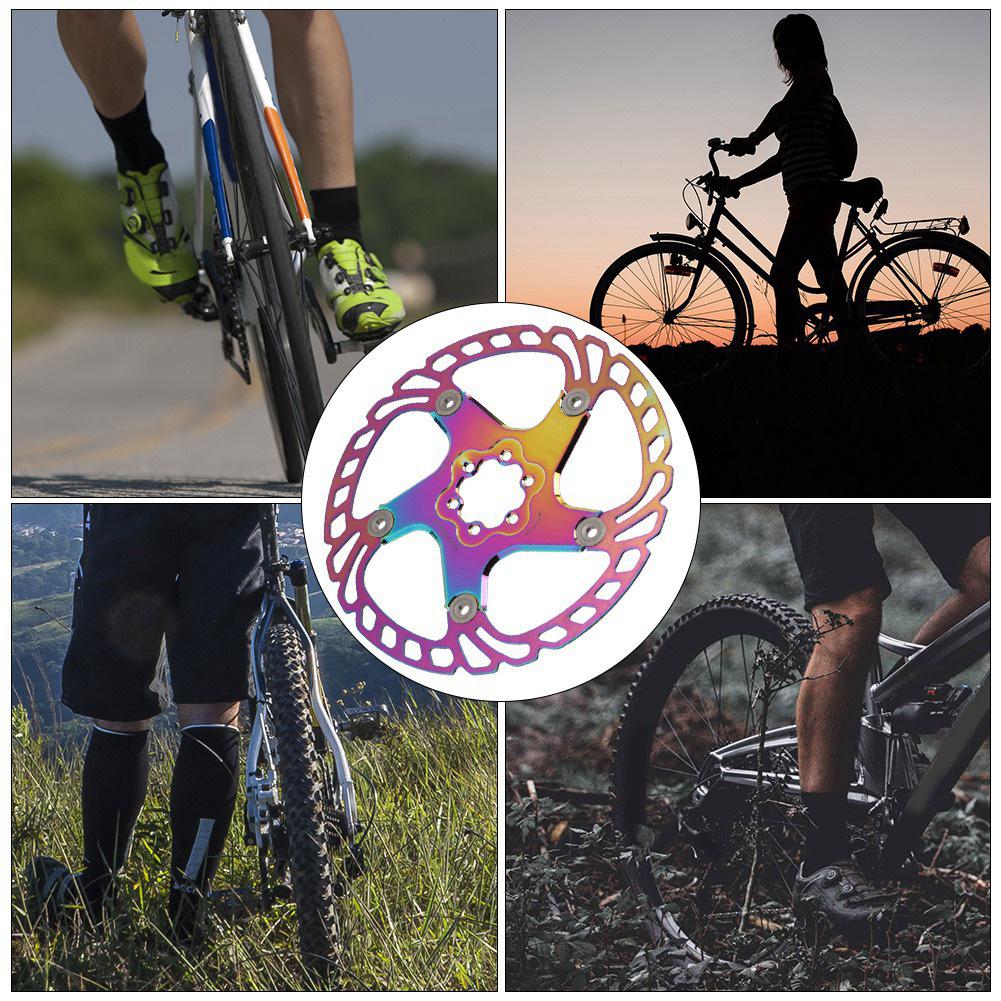 Sykkel Skivebrems Rotorer 6 Bolter Sykkeltilbehør for Terrengsykkel Plateringsfarge203MM