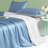 New washed ice silk embroidery double spell ice silk air conditioner quilt student dormitory machine washable summer cool quilt
