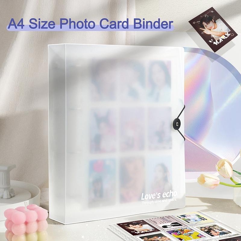 9 Spaces Binder Photocards Large Photo Albums for Cards 9 Grids Kpop Cards Packaging Supplies Idol Cards Albums