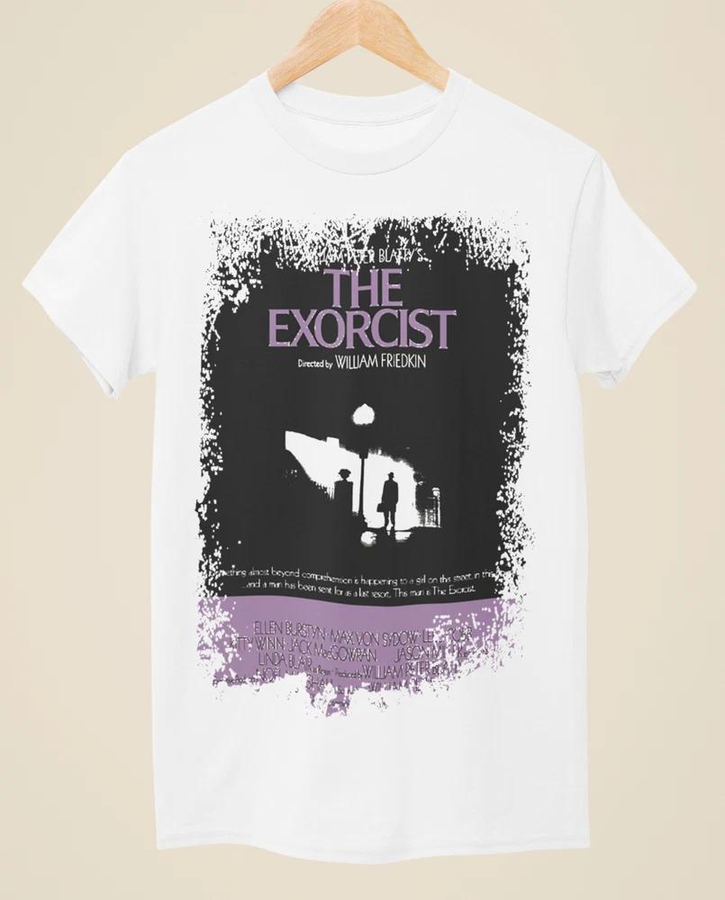 The Exorcist Movie Poster Inspired Unisex White TShirt S