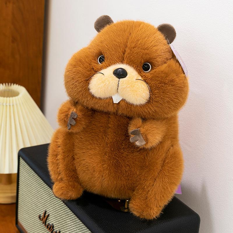 New groundhog plush toy cute groundhog cute pet home ornament children's companion doll