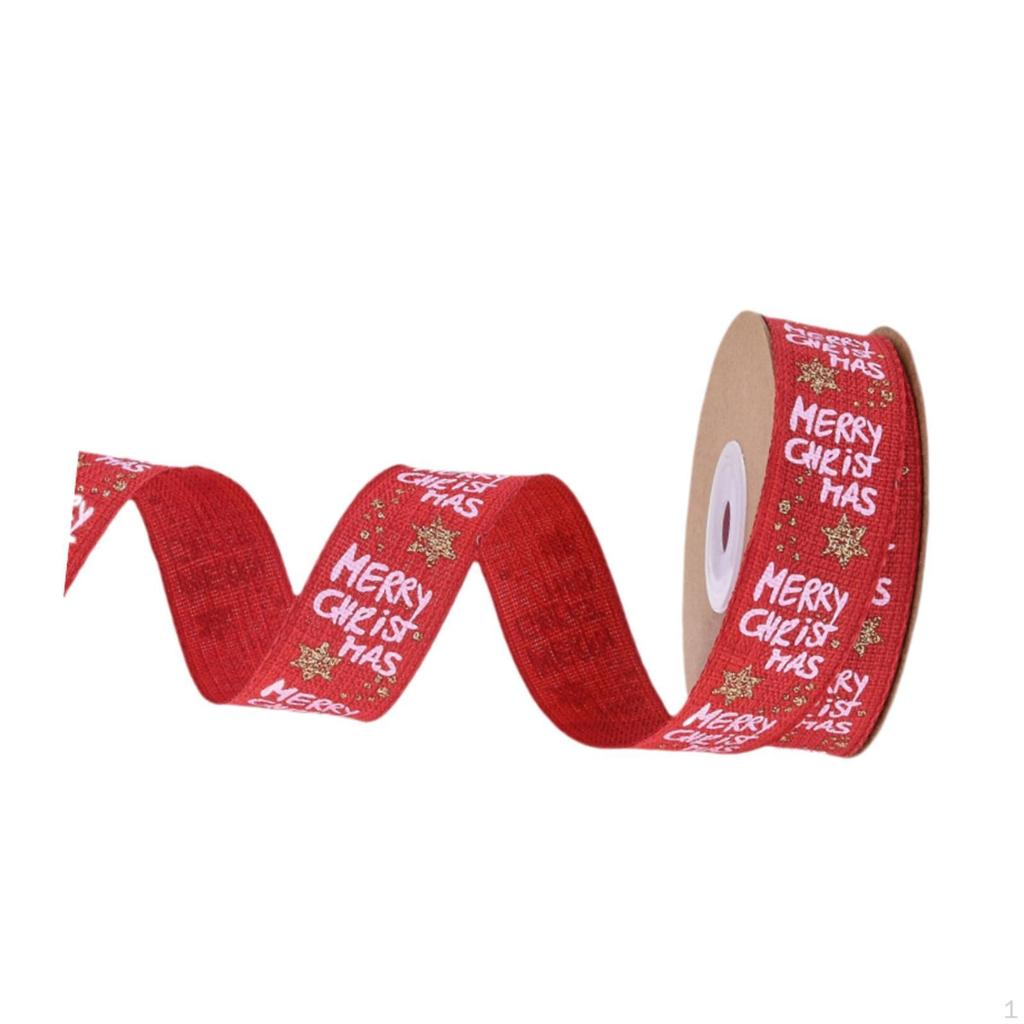 8 Meters Christmas Decorative Ribbon, 1 Roll Decoration for Home Party