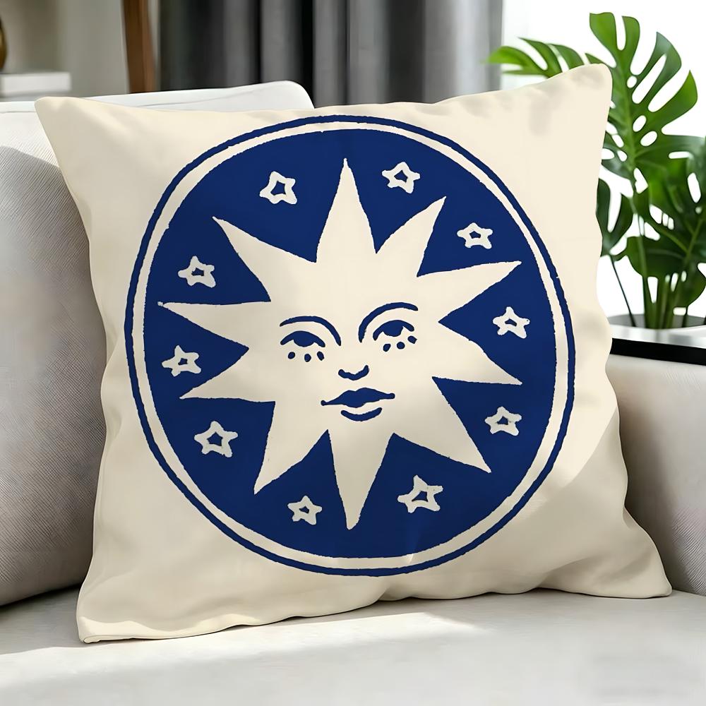 Art SSun Face Cushion Cover Cushion Cover Set Pcs x x x Pillowcase Decorative Sofa Home Decor
