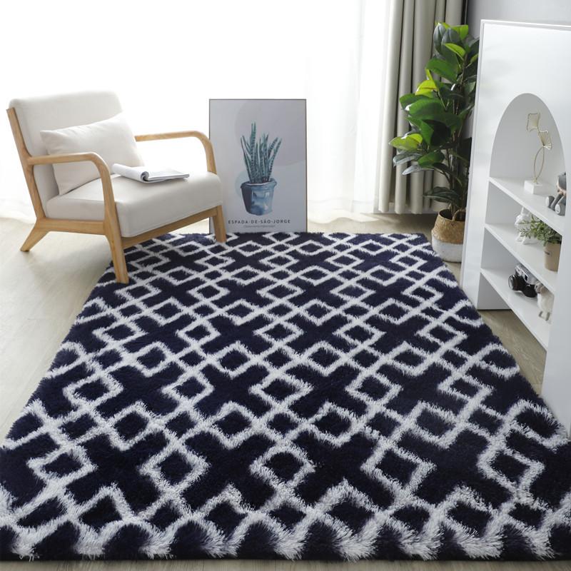 Thickened Washable Tie Dye Carpet Living Room Bedroom Nordic Carpet, Bay Window Bedside Plush Floor Mat