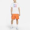Nike T Shirts Men's White Crew Neck Moderate Straight Fit DC3939-100