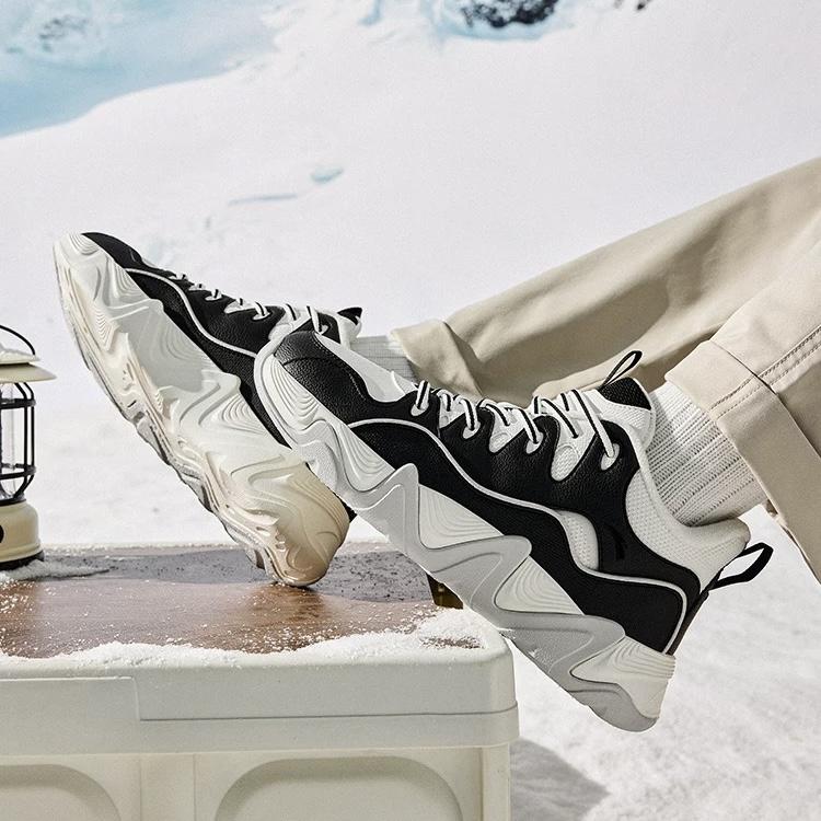 Anta Afterwave 1.0 Fleece Fashion Versatile Comfortable Non-Slip Wear-Resistant Warm Mid-Top Casual Shoes Men Casual Shoes 912448916-5