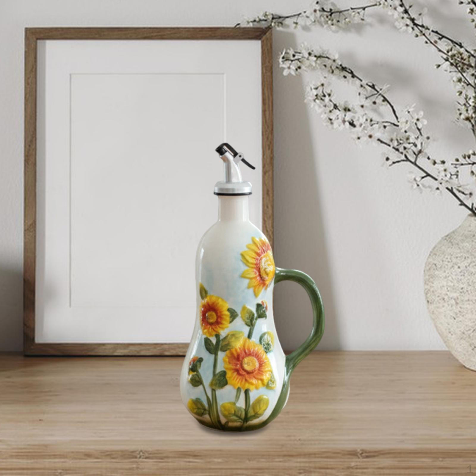 

Керамическое масло и дозатор, емкость 600 мл, предотвращает проливание, современный, легко наливать, соевый соус Sunflower