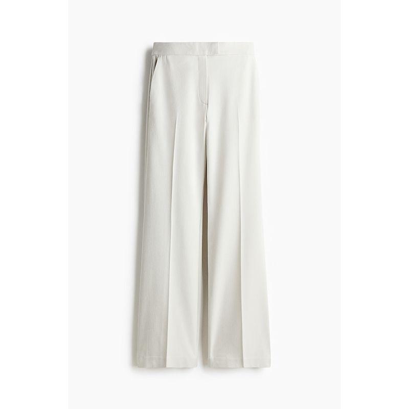 

HM 2025 New Fall Women s Clothing Graceful and Fashionable Casual High Waist Weila Trousers 1262212 Light beige 165/76(40)