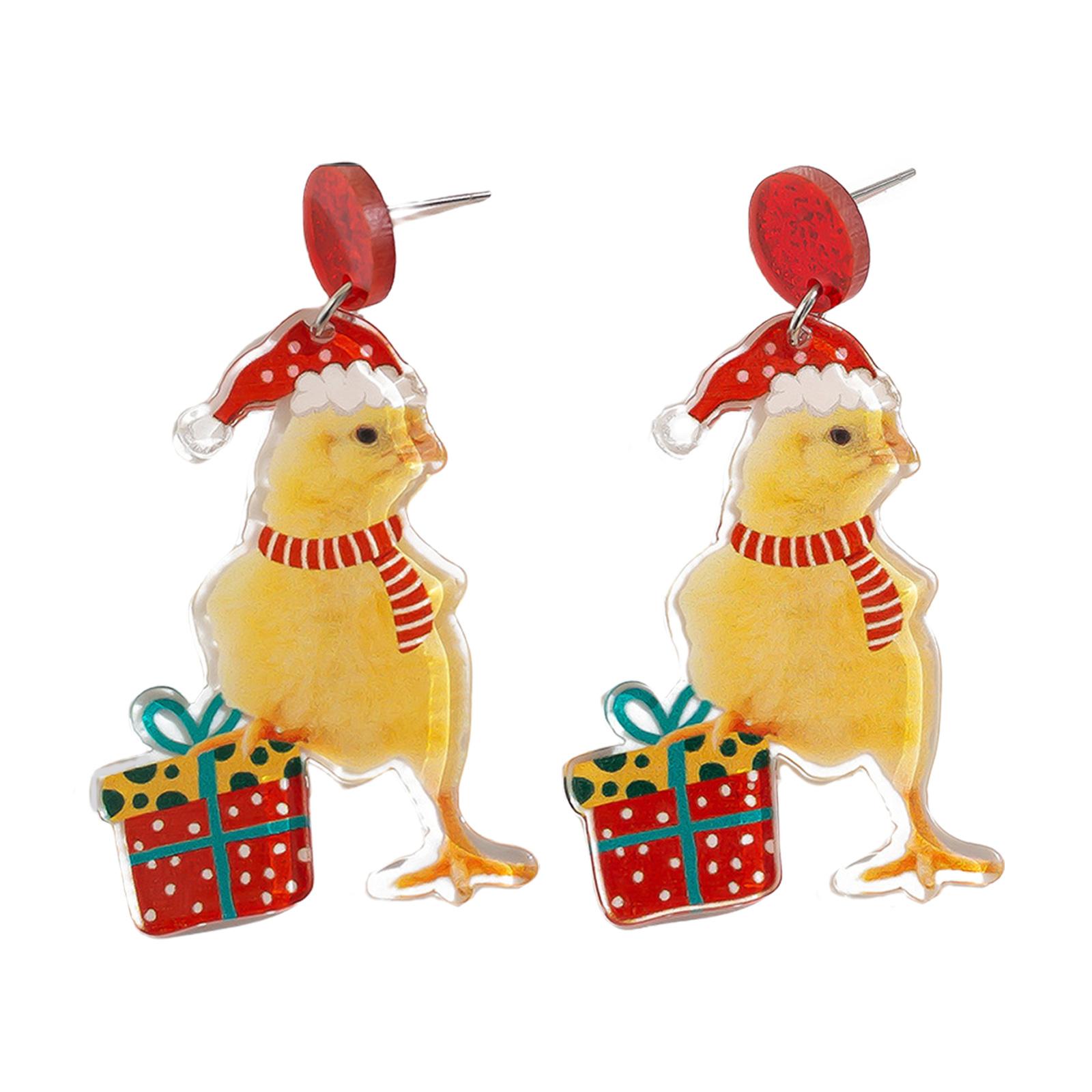 

Рождественские серьги-кисточки, акриловая текстура, фестивальные украшения, модные серьги-подвески, подарок для женщин и девушек