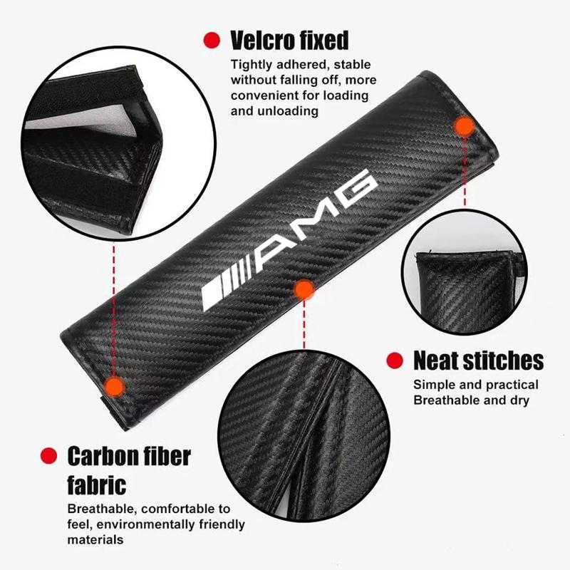Car Seat Belt Cotton Safety Belt Shoulder Protector Cover Car Accessories Stickers For Mercedes Benz GLK GLA A B C E R G Class