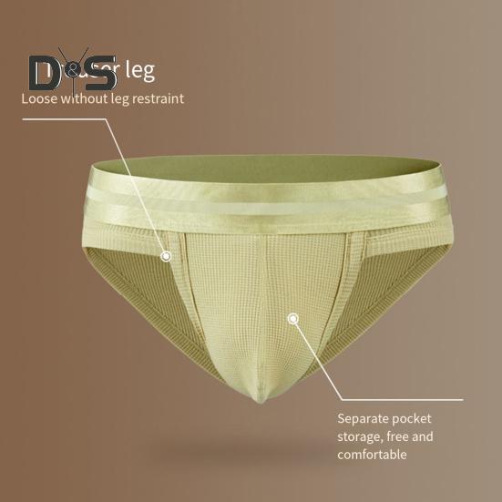 Slip da Uomo a Vita Media Mutandine a Colore a Contrasto con Supporto per Scroto Cinturino Mercerizzato Alta Elasticità Intimo