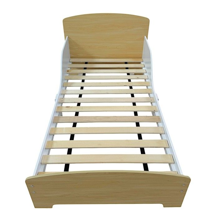 Children's Bed - GINGER HOME - 140x70 Cm - Safety Rails - Wooden Slat Base