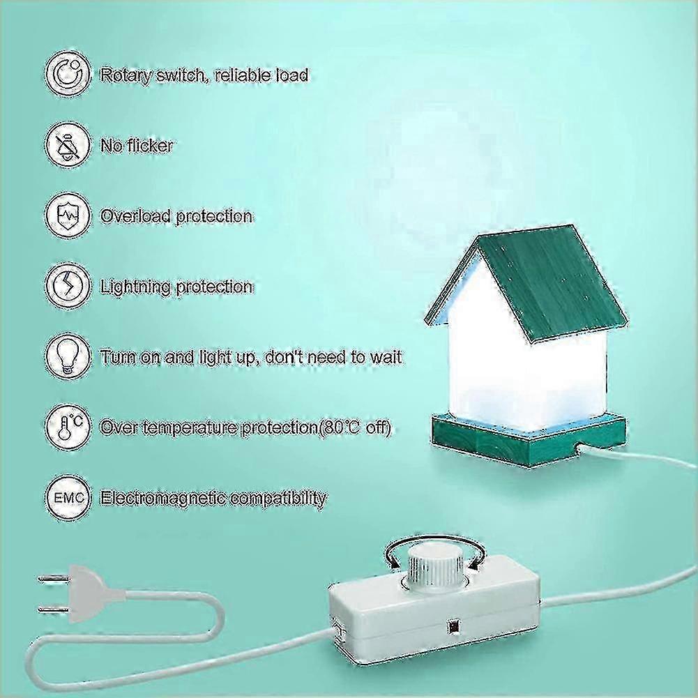 Built-in dimmer switch for LED lighting with ON/OFF function