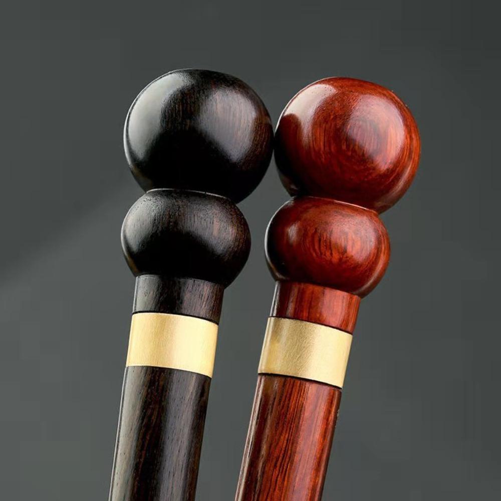 Portable Long Handle Wooden Shoes Lifter Wood Brass Head Shoe Horn Wearing Long Handle