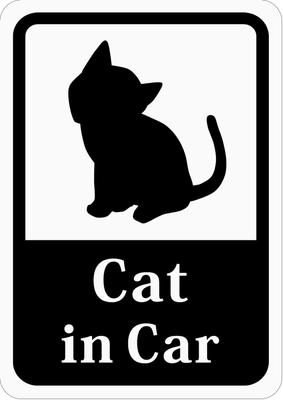 Pegatina "Gatito" de gato en el coche (Imán) temporada 13