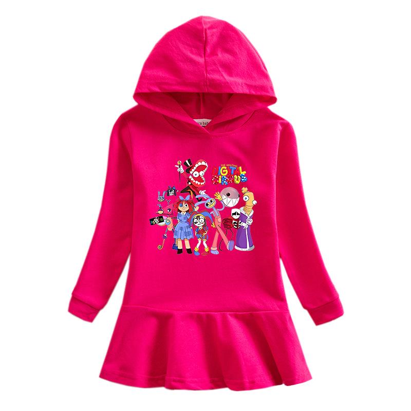 Girls' Ruffle Rainbow Princess Dress with Hooded Sweatshirt, Long Sleeve - Spring/Autumn 2026 Collection