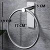 Stainless Steel Self Adhesive Round Towel Ring | No Drilling Wall Mounted Bathroom Accessories | Durable Napkin Hand Towel Holder
