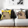 Cushion Cover Silky Short Plush Home Sofa Cushion Cover - Invisible Zipper Home Decoration Cute Animal Cartoon Companion Capybar