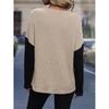 Autumn/Winter New Women's Fashion Style Casual Commuting Sexy Splicing Solid Color Long Sleeve Lace Knitted T-shirt