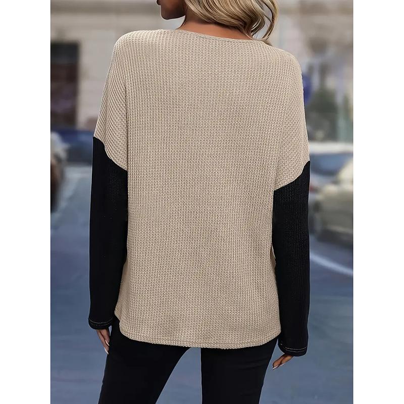 Autumn/Winter New Women's Fashion Style Casual Commuting Sexy Splicing Solid Color Long Sleeve Lace Knitted T-shirt