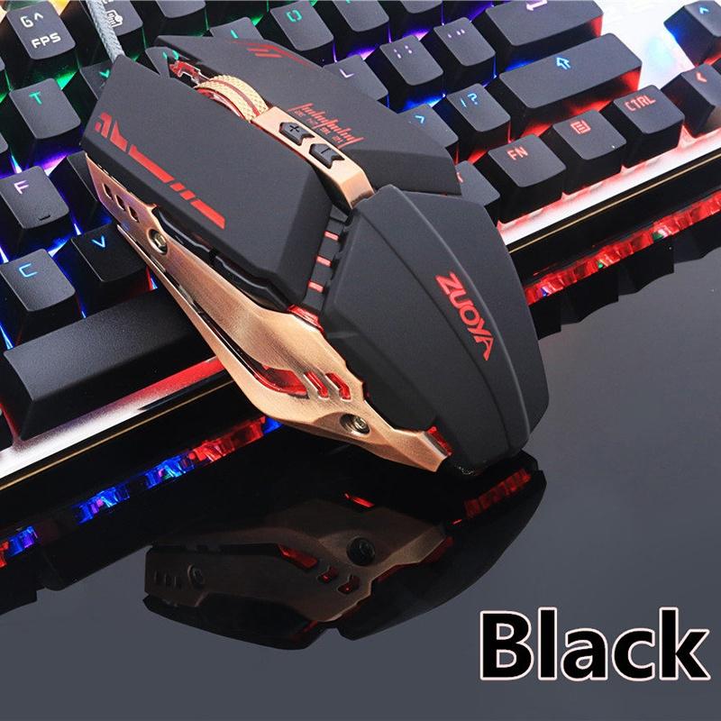 Optical 8 Button  4000DPI Breathing LED Backlit USB Wired Gaming Mouse