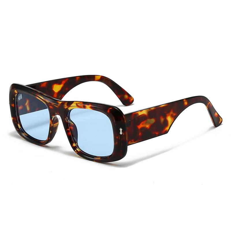 1/4pcs Vintage Square Sunglasses Women Large Frame Candy Color Gradient Leopard Eyewear Unisex UV400 Protection