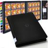 ByderPro Pocket Trading Card Holds 1088 Trading Cards Ringless Trading Card Album for Trading Sports Leather Zipper Closure Fixed Pages Tags for
