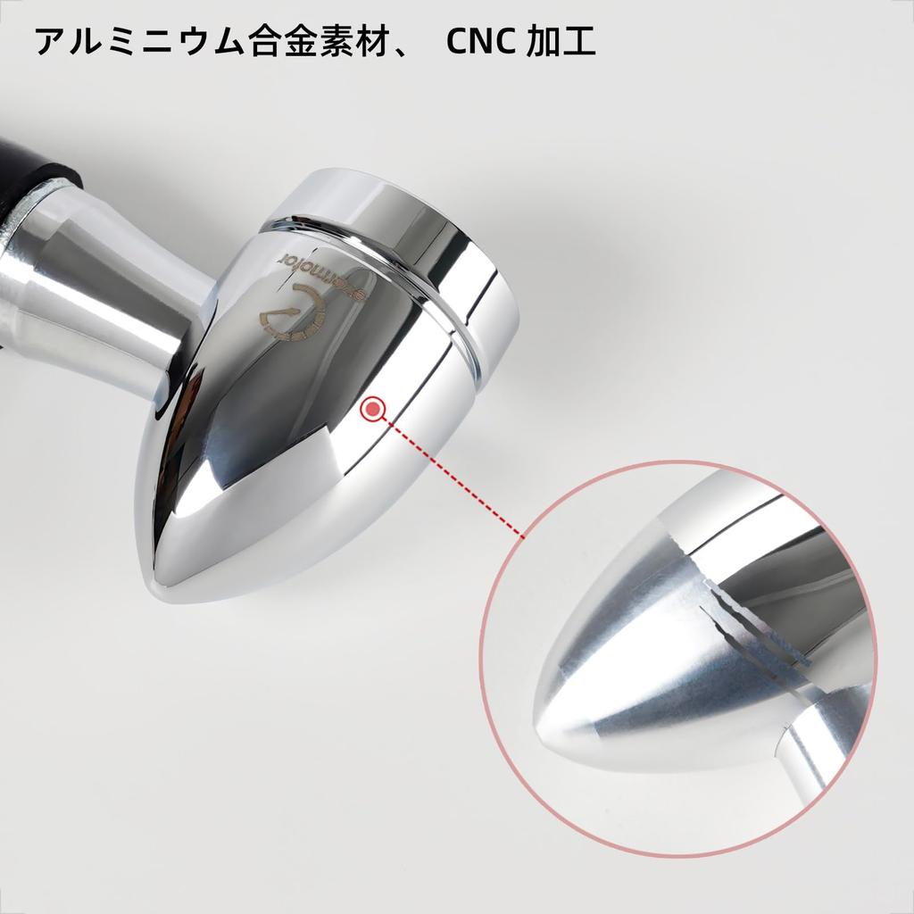 evermotor Chrome 3 In 1 Mini LED Motorcycle Turn Signal Light E Approved CNC