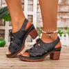 Fashion 2025 Plus Size Women High Heels Platform Sandals Lightweight Thick Heel Summer Sandals Comfort Non Slip Shoes Sandalias De Mujer