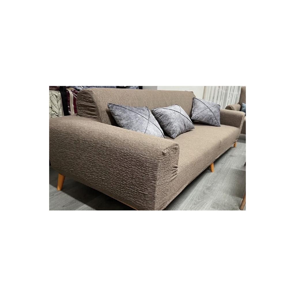 Jacquard 3-seater Sofa Cover, Sofa Bed Sofa Cover 1 Piece Stone Gray