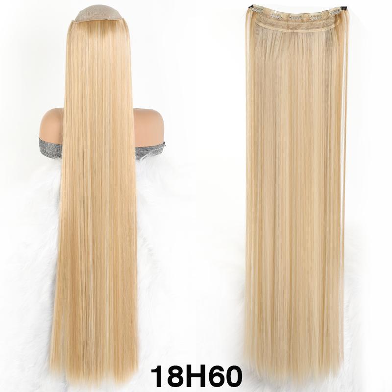 40 tommer Hår Extensions Clip In Hår Extensions Syntetisk5 Klips i Ett-Stykke Type Hår Extensions For Kvinner