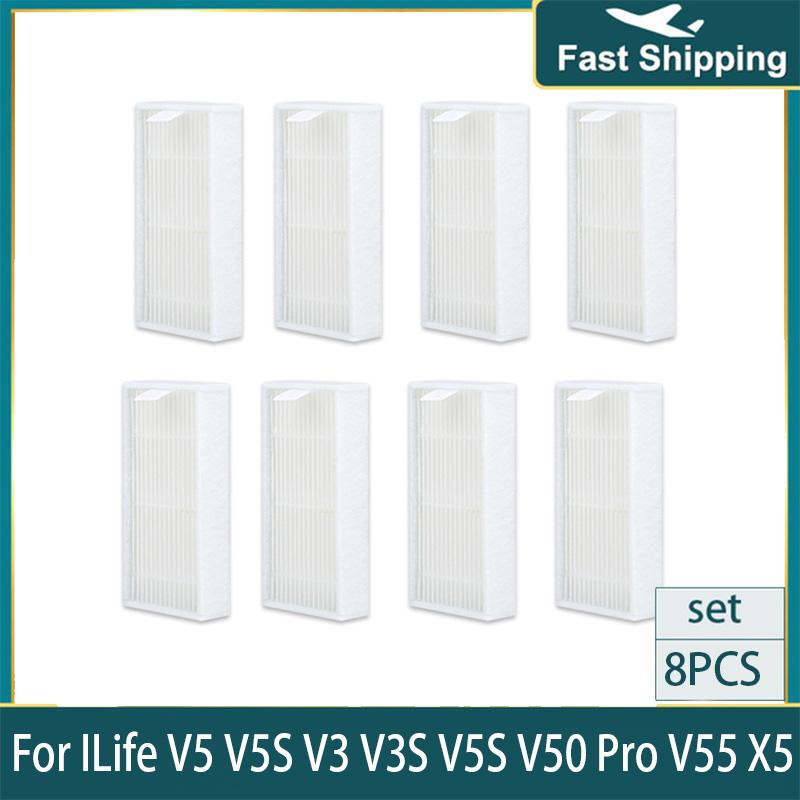 Hepa Filter For ILife V5S V3 V3S V5S V50 Pro V55 X5 ECOVACS CR130  CEN540 CEN250 ML009 Robot Vacuum Cleaner Accessories Parts