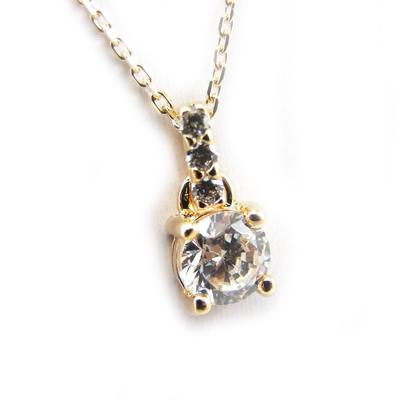 [F7092] - Gold Plated Necklace 'Essentiel' White Gold - 6 Mm