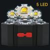 5LED Strong Light Headlamp USB Rechargeable Fishing Head Flashlight Camping Cycling Head Mounted Mine Lamp Flashlight Headlight