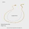 Simple Electroplated 18K Gold Stainless Steel Basic Necklace Color Retention Waterproof DIY Versatile Chain Accessories