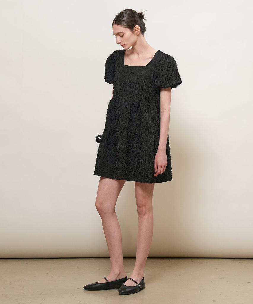 General Idea Wrinkle Volume Puff Dress [Black] / Wbe2L15503