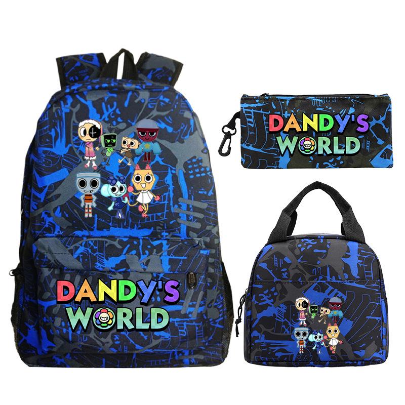 New Dandy's world game merchandise personalized printing primary and secondary school schoolbag three-piece set