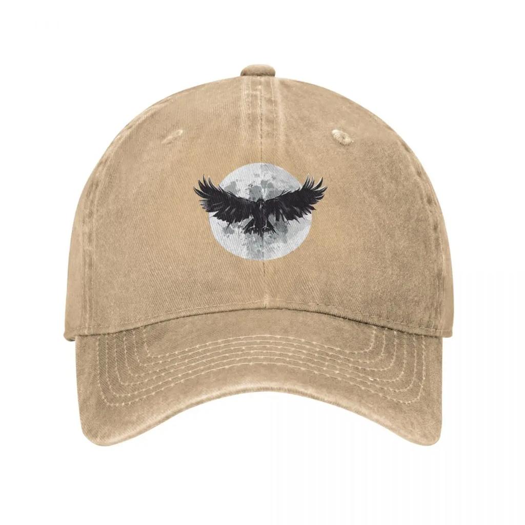 Raven Moon Baseball Cap Golf Hat Unisex For The Sun Kids Hat Foam Party Hat Unisexs Tennis Womens