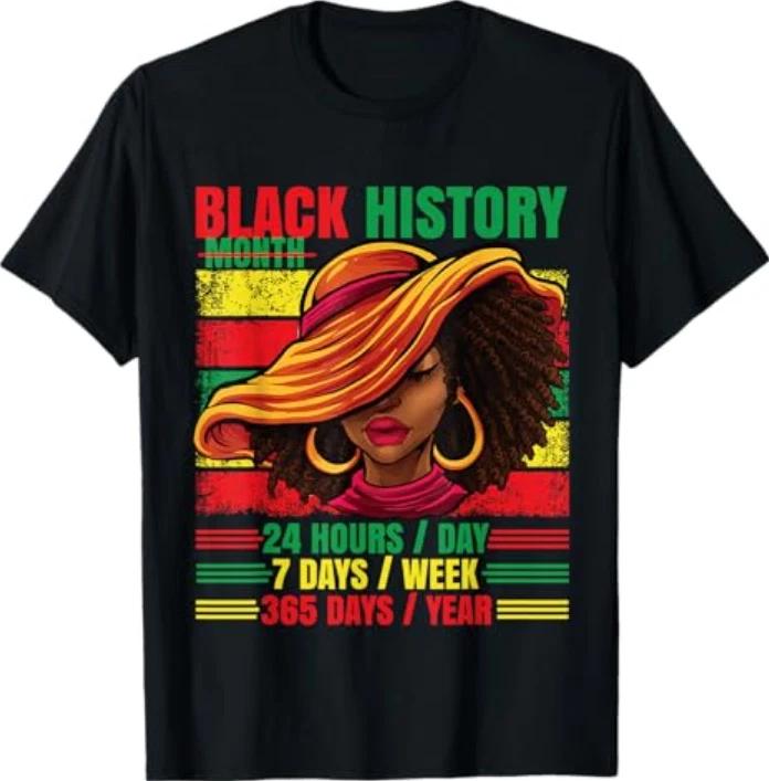 Black History Month 247365 Afro Unisex Pride African Tshirt S