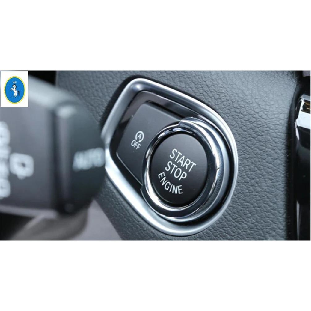 ABS Auto Motor Start Stop Druckknopf Schlüsselloses Loch Schalter Dekorationsring Innenzubehör Abdeckung Zierleiste Für BMW X1 F48 2016 -