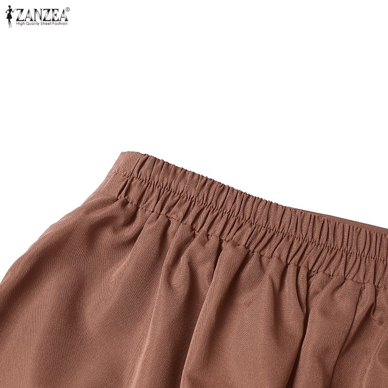 ZANZEA Bluză cu mâneci lungi pentru femei și fuste lungi, seturi casual din două piese