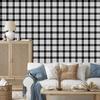 Wallpaper Black and White Checkered Gray, Light Gray and Graphite 50x1000
