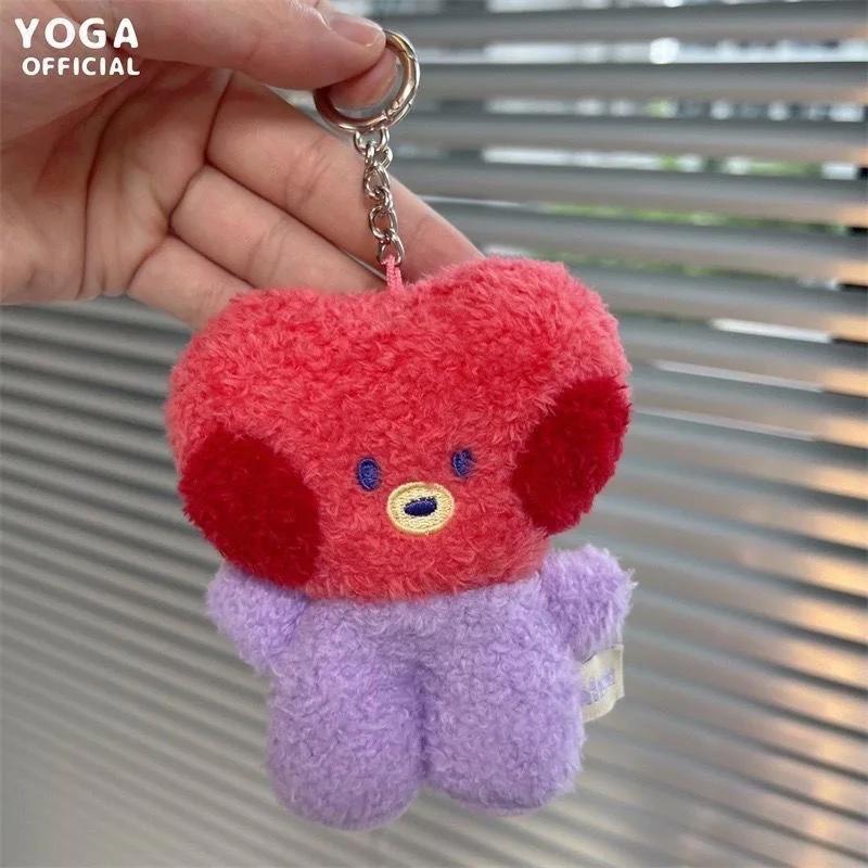 Minini Plush Keychain Kawaii Small Baby Series Anime Cute Animation Rj Mang Cooky Shooky Plush Doll Bag Charm Girl Present