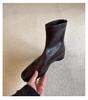 Retro low-heeled thin boots, rear zipper square head thin elastic boots, women's new versatile commuter temperament short boots