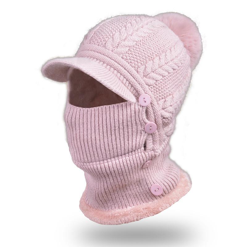 Winter Womens Knit Headgear With Ear Cover And Neck Warmth For Outdoor Activities