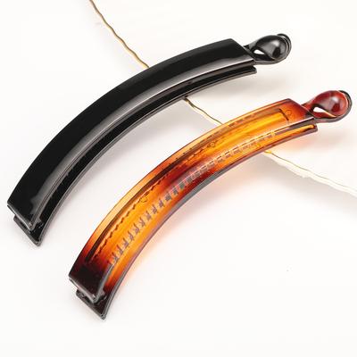 Schildpattfarbe Lange Haarspange Aufgewickeltes Haar Fixierung Horizontale Spange Seitliche Spange Vielseitige Gerade Twist-Spange