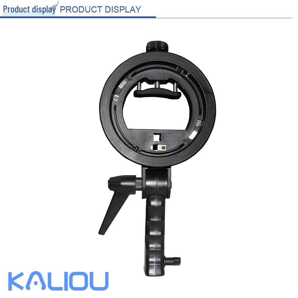 S-Type Clamp Flash Bracket with Bowens Mount and Umbrella Hole